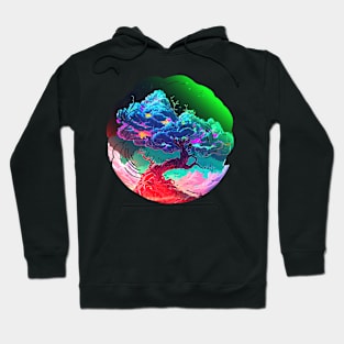 Fantasy Tree in Green Dreamland Hoodie